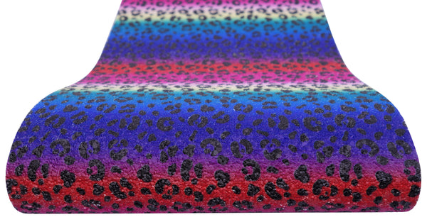 "Vivid Rainbow Background Animal Print" Premium Glitter sheet