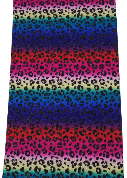 "Vivid Rainbow Background Animal Print" Premium Glitter sheet