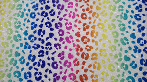 "Rainbow Animal Print" Premium Glitter sheet