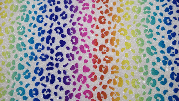 "Rainbow Animal Print" Premium Glitter sheet