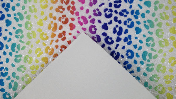 "Rainbow Animal Print" Premium Glitter sheet