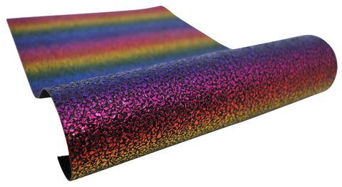 "Rainbow" Crackle Faux Leather sheet