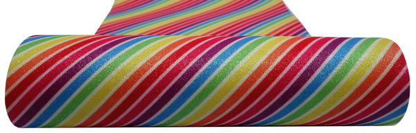 "Rainbow Slanted Stripes" Fine Glitter sheet