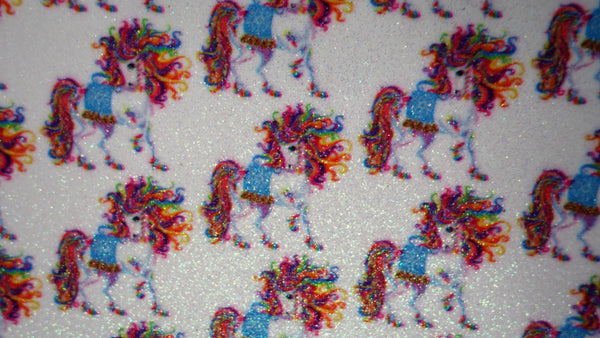 "Rainbow Horse" Fine Glitter sheet