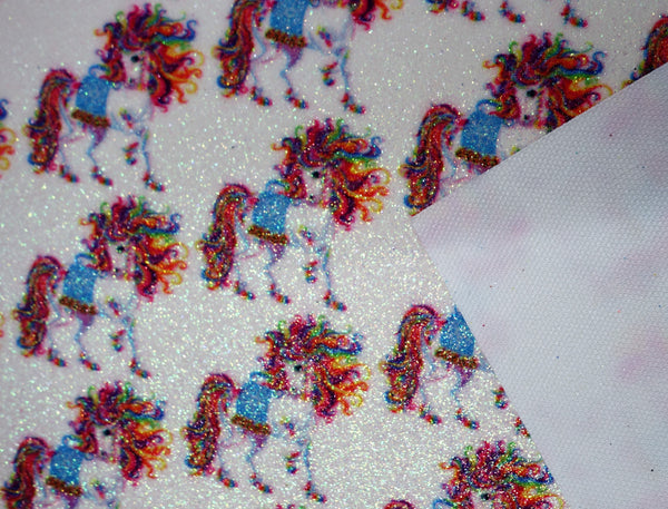 "Rainbow Horse" Fine Glitter sheet