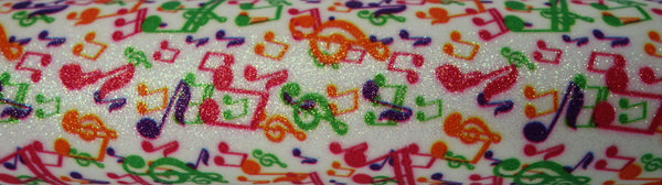 "Colorful Musical Notes" Fine Glitter sheet