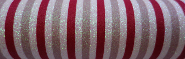 "Champagne & Red Stripes" Fine Glitter Sheet