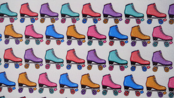 "Rollerskates" Textured Faux Leather sheet