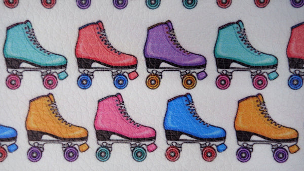 "Rollerskates" Textured Faux Leather sheet