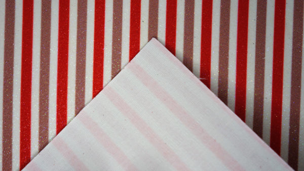 "Rose Gold & Red Stripes" Fine Glitter sheet