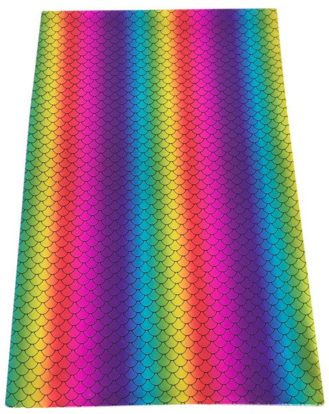 "Rainbow Scales 3.0" Vinyl Faux Leather Sheet