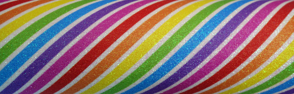 "Rainbow Slanted Stripes" Fine Glitter Sheet