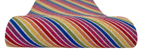 "Rainbow Slanted Stripes" Premium Glitter Sheet