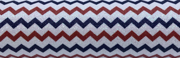 "Red, White & Blue Chevron" Fine Glitter Sheet