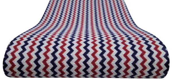 "Red, White, & Blue Chevron Print" Premium Glitter Sheet