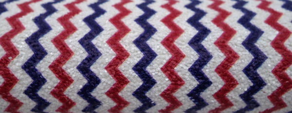 "Red, White, & Blue Chevron Print" Premium Glitter Sheet