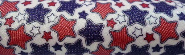 "Red, White & Blue Stars" Fine Glitter sheet