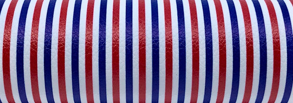 "Red, White & Blue Stripes" Textured Faux Leather Sheet