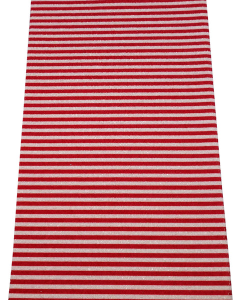 "Red & White Stripes" Premium Glitter Sheet