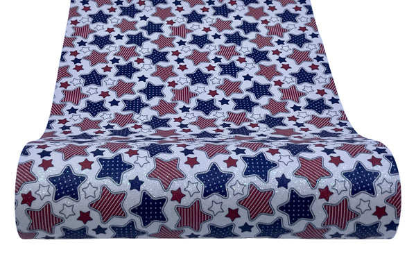 "Red, White & Blue Stars 2.0" Fine Glitter Sheet