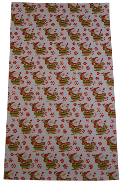 "Santa's Sleigh" Original Faux Leather sheet - CraftyTrain.com