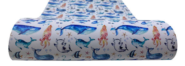 "Sealife" Ultra Smooth Faux Leather Sheet