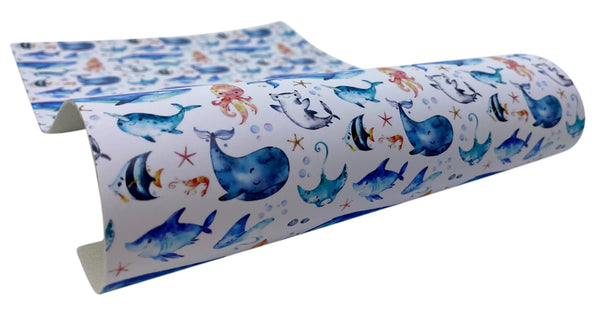 "Sealife" Ultra Smooth Faux Leather Sheet