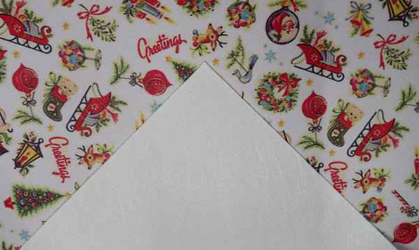 "Season's Greetings" Smooth Faux Leather sheet - CraftyTrain.com