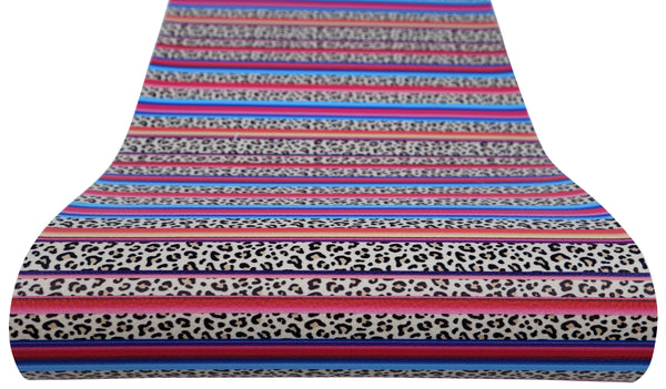 "Serape Leopard" Textured Faux Leather sheet