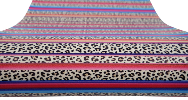 "Serape Leopard" Textured Faux Leather sheet