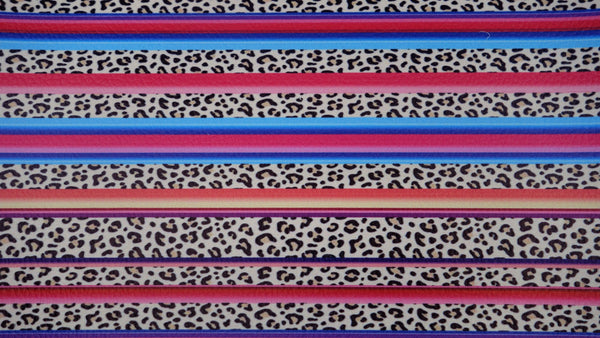 "Serape Leopard" Textured Faux Leather sheet