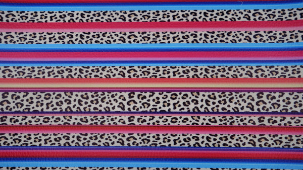 "Serape Leopard" Textured Faux Leather sheet