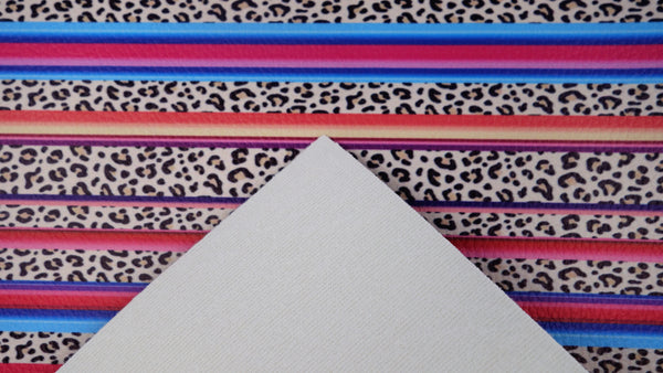 "Serape Leopard" Textured Faux Leather sheet