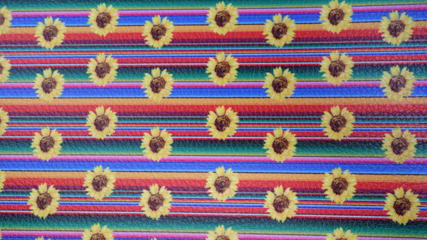 "Sunflower Serape" Textured Faux Leather sheet