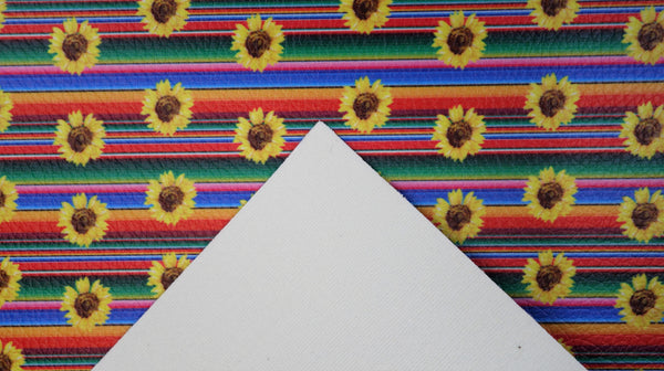 "Sunflower Serape" Textured Faux Leather sheet