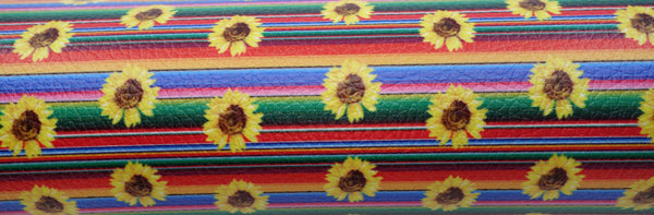 "Sunflower Serape" Textured Faux Leather sheet