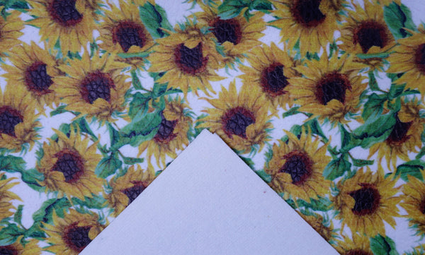 "Sunflower Garden" Textured Faux Leather Sheet