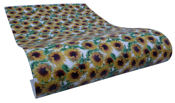 "Sunflower Garden" Textured Faux Leather Sheet