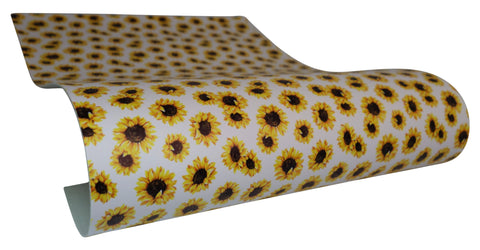 "Sunflower Heads" Ultra Smooth Faux Leather Sheet