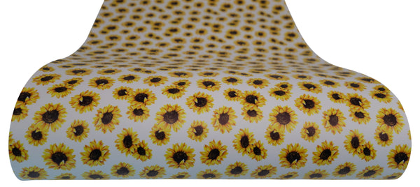 "Sunflower Heads" Ultra Smooth Faux Leather Sheet