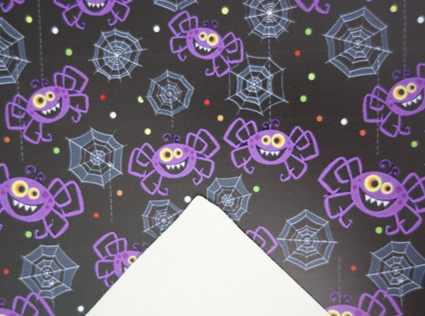 "Silly Spiders" Ultra Smooth Faux Leather sheet