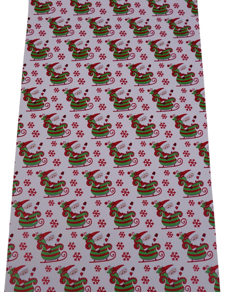 "Santa's Sleigh" Ultra Smooth Christmas Faux Leather sheet