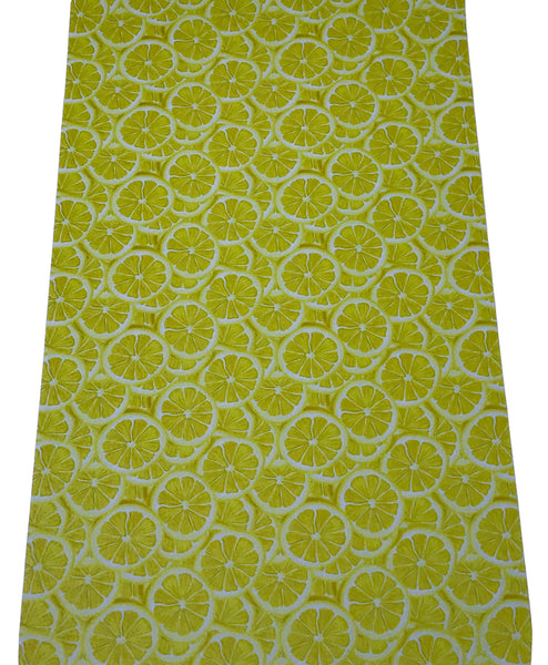 "Lemon Slices" Textured Faux Leather Sheet