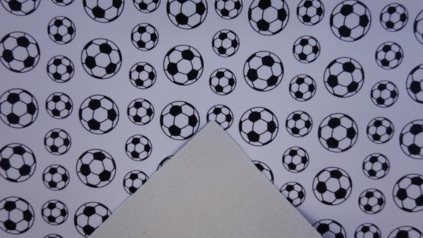 "Soccer Balls" Original Faux Leather Sheet