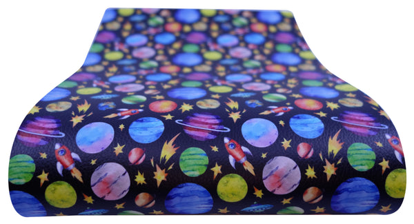 "Solar System" Textured Faux Leather Sheet