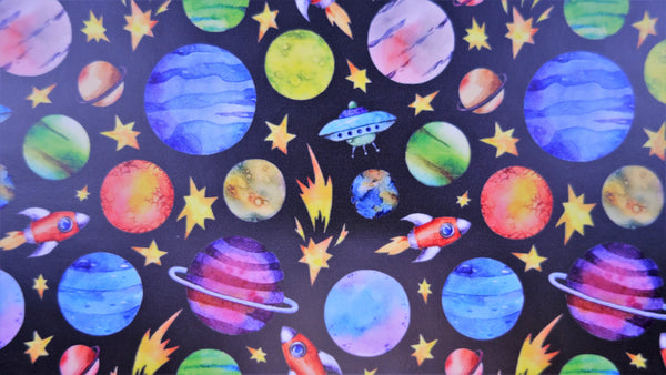 "Solar System" Ultra Smooth Faux Leather Sheet