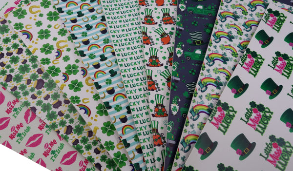 St. Patrick's Day Bundle - Printed Faux Leather Sheets