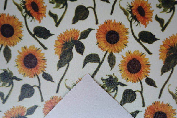 "Sunflower Patch 2.0" Textured Faux Leather Sheet