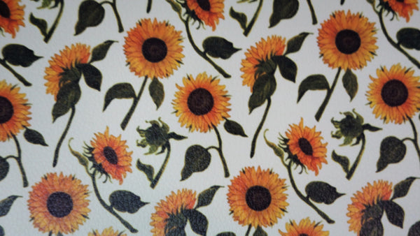 "Sunflower Patch 2.0" Textured Faux Leather Sheet