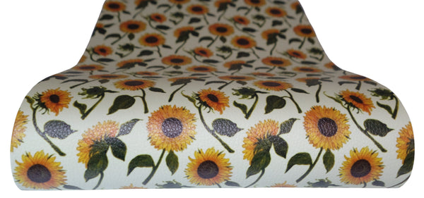 "Sunflower Patch 2.0" Textured Faux Leather Sheet